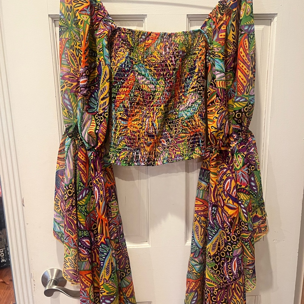 NWT - Live 4 Truth Multicolor Off-Shoulder Top